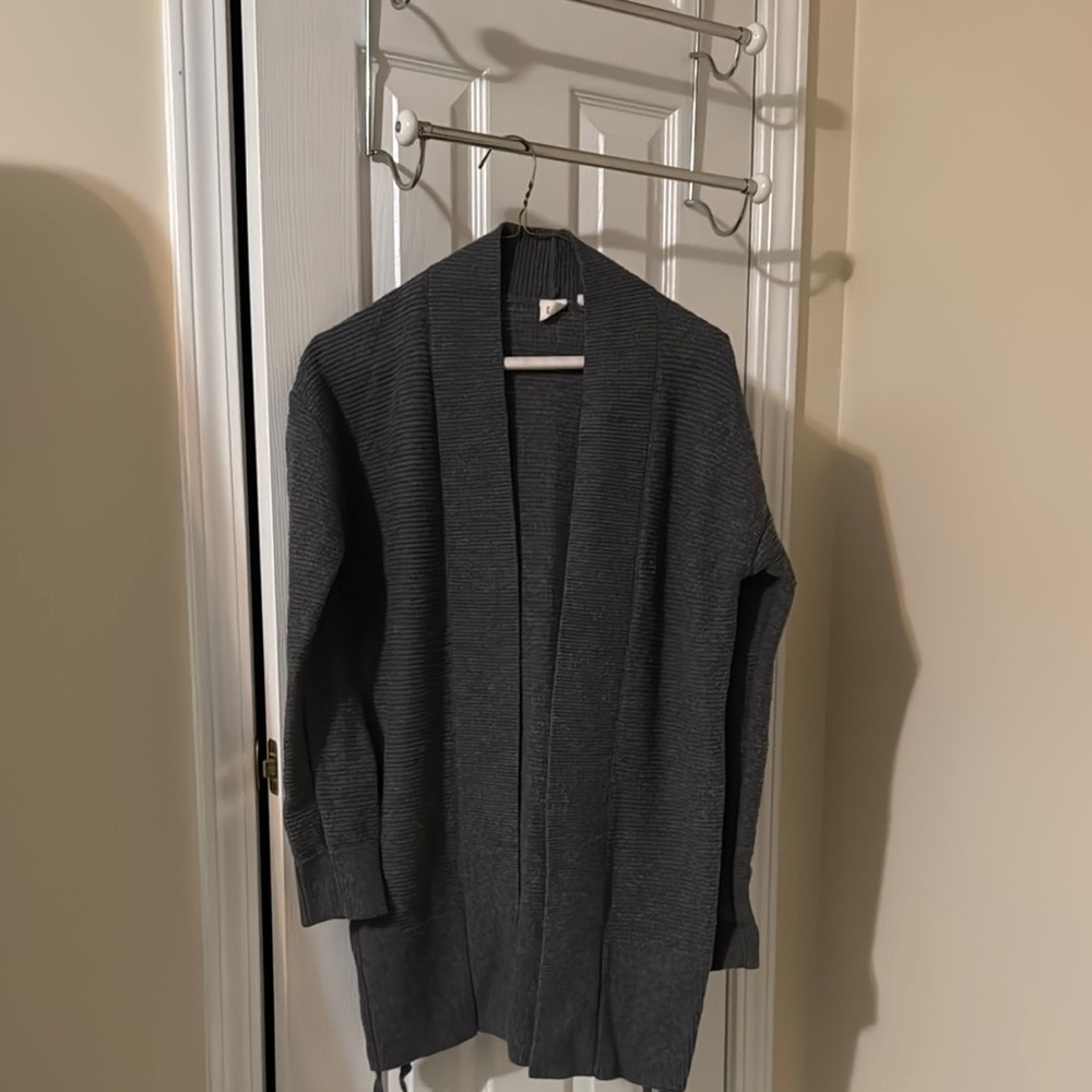 GAP Gray Cardigan Sweater Long Knit